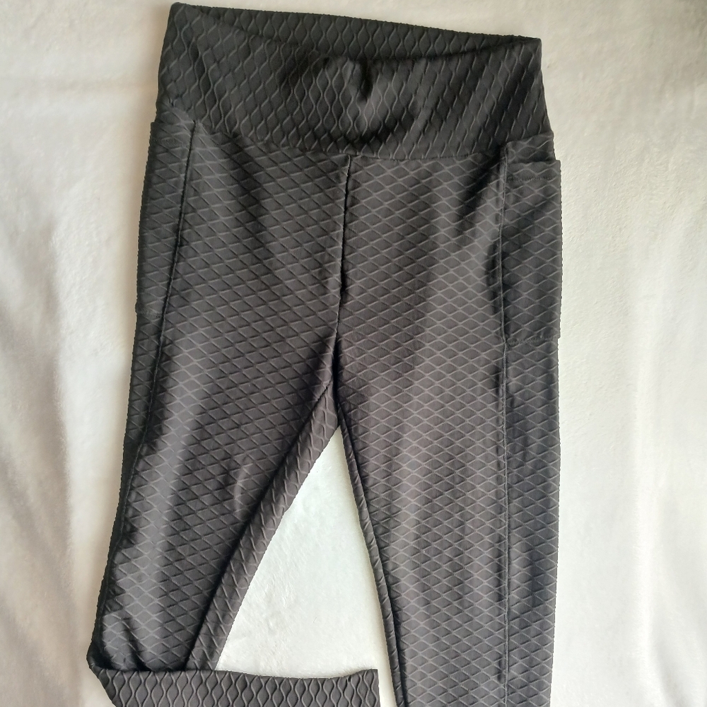 SHOactive XL Waffle Stretch Leggings With Pockets